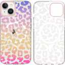 SAKUULO Magnetic for iPhone 15 Case Colourful Leopard Print Pattern [Compatible with MagSafe] [with Screen Protector] Wireless Charge Strengthen Protection Cover, Colourful Leopard (6.1")