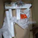 MaxSmeo Nightstand with Charging Station, Bedside Tables with Rattan Drawer, Mid Century Modern Nightstand, End Table for Living Room, Bedroom and Small Spaces, Easy Assembly (White)