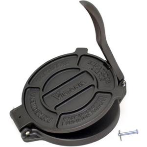 Victoria 8 Inches Cast Iron Tortilla Press, Roti Maker and Tortilladora, Pataconera Seasoned with Flaxseed Oil, Made in Colombia