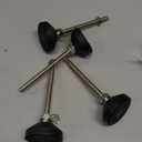 4 Pcs M8 Metal Adjustable Leveling Feet Heavy Duty, Swivel Furniture Glides Leveler for Table Desk Shelf Chair, Black, 5.1" x 1.9"/ 130mm x 48mm