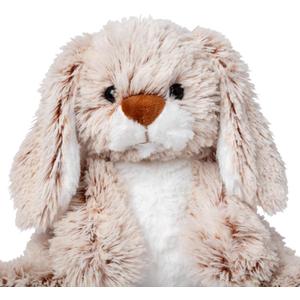 Melissa & Doug Burrow Bunny Stuffed Animal Plushie with Big Feet, Floppy Ears & Fluffy Tail, Adorable Pretend Play Toddler Toys for Girls & Boys 3+, 10"L x 6"W x 9"H