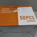 50 PCS Thicker Food Storage Containers with Lids, Clear Stackable Airtight Leakproof Reusable Plastic Meal Prep Container Set for Kitchen Storage/ Lunch, Fridge/ Microwave Safe with Labels&Pen