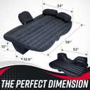 VaygWay Inflatable Car Air Mattress 2 Pk Air Bed with Pump Kit Portable Back Seat Travel Air Mattress Camping Vacation Blow up Bed Cushion - Sleeping Pad with 2 Pillows - Universal Car SUV Truck