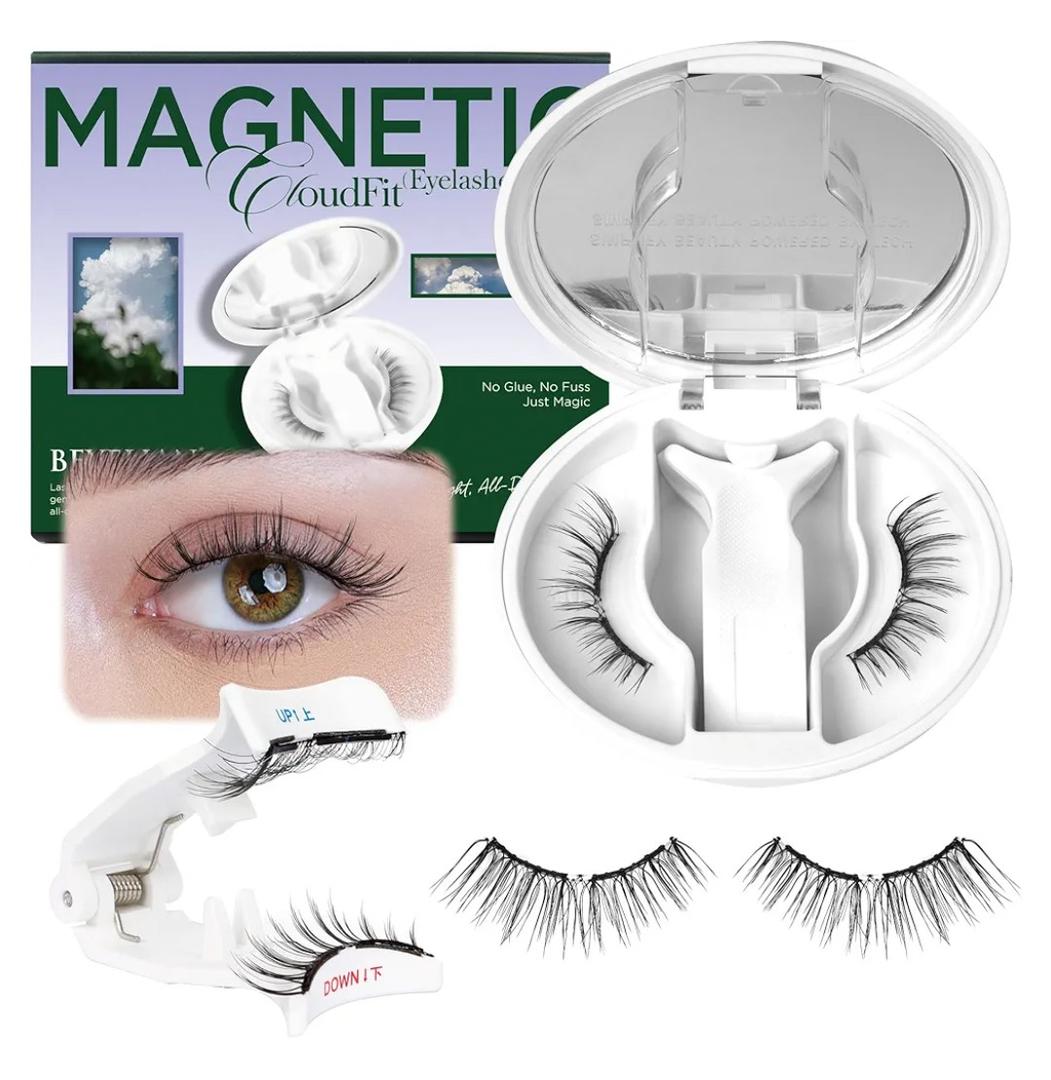 BEYELIAN Magnetic Eyelashes with Applicator, Upgrade Soft Magnetic Lashes Portable Magnetic Eyelashes Natural Look, Reusable, No Glue Needed Fales Eyelashes for Eye YT25 (All-In-One & Comfortable)