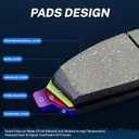 8 pcs Front Rear Ceramic Brake Pads Kit Fit For 2005 2006 2007 2008 2009 2010 Honda Odyssey(D1089 D1088)
