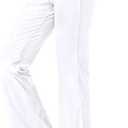 Keolorn Women's Bootcut Yoga Pants with Pockets High Waist Bootleg Yoga Workout Pants for Women M