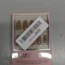 Glamnetic Press On Nails - Honey Bun | Trendy Neutral Nude Velvet Sparkly Short Almond Fake Nails, Salon Quality | 15 Sizes - 30 Nail Kit