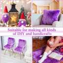2 x Tatuo 10 x 20 Inch Purple Faux Fur Trim for Hood Shaggy Fur Fabric Faux DIY Craft Garland Fluffy Strip for Winter Slippers Slides Christmas Gnomes Beard Santa Claus Hair Dwarf Cosplay Costume