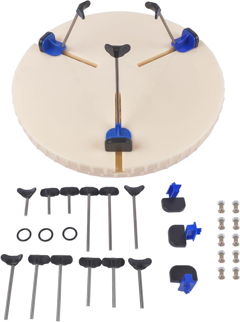 Pottery Machine Turntable Clamp, Portable Pottery Centering Tool, Adjustable Ceramic Art Repair Tool, Ceramic Pottery Trimming Turntable Tools Sculpting Clamp Repair Tools Mixizap