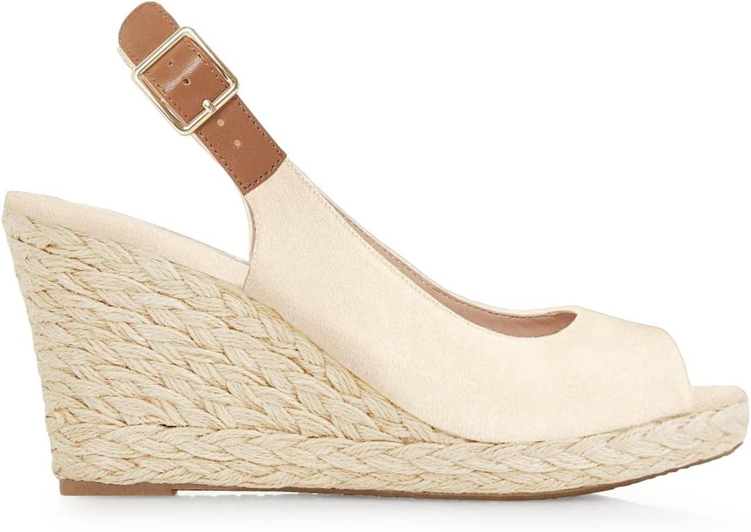 Juliet Holy Womens Ankle Strap Espadrille Wedges Round Open Toe Platform Slingback Slip on Peep Toe Sandals Comfort Summer Shoes (7, Beige) Juliet Holy Womens Ankle Strap Espadrille Wedges Round Open Toe Platform Slingback Slip on Peep Toe Sandals Comfort Summer Shoes (7, Beige)