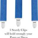 10 x trilece Child Kids Boys Girls Toddlers Infant Baby Suspenders Adjustable Y Back Suspenders (Blue)