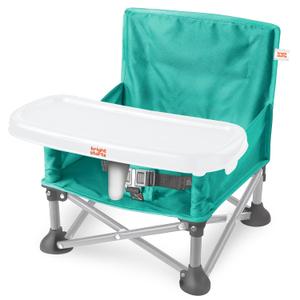 Pop 'N Sit Portable Booster, Indoor/Outdoor Use, Floor Seat with Feeding Tray, Teal, 6 Mos - 3 Yrs (1 Count (Pack of 1))