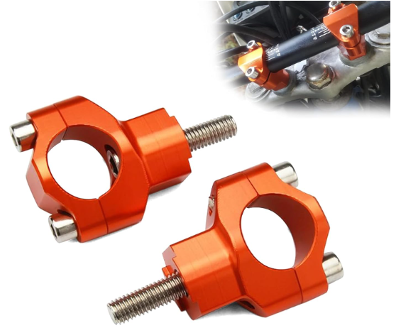 JFG RACING Dirt Bike Handlebar Riser,CNC Motorcycle Handle Bar Mounts Clamps for 125-530 SX SXF EXC EXCF XCW XCFW 2000-2016-Oange (orange)