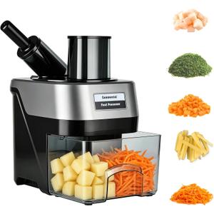 5-In-1 Vegetable Chopper Electric,Stainless Steel Chopper With Slice Strips