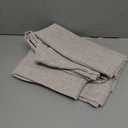 YoungsTex Short Linen Curtains 45 Inch Length for Kitchen Windows, Natural Light Filtering Drapes with Rod Pocket Back Tab Semi Sheer for Bathroom Cafe Window, 2 Panels, 42 X 45 Inch