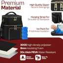 Castal Breast Pump Bag Spectra S1 S2Insulated Spectra Pump Bag, Breastmilk Cooler Bag with Ice PackLeak-Proof Double Layer Breast Pump Travel Bag Holds 6 Milk Bottles with Elastic StrapBlack