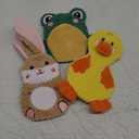 XIUGOAL Dog Toys to Keep Them Busy, 3 Pack No Stuffing Interactive Dog Toys with Crinkle, Squeaky Puppy Chew Toys for Small, Medium Breeds (BUNNY & DUCK & FROG)