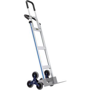 VEVOR Stair Climbing Cart, 550 lbs Load Capacity, Aluminum Hand Truck Dolly with Dual Handles, Integrated Frame & Nonslip Rubber Wheels, Multipurpose Stair Climber for Warehouse Shopping Airport