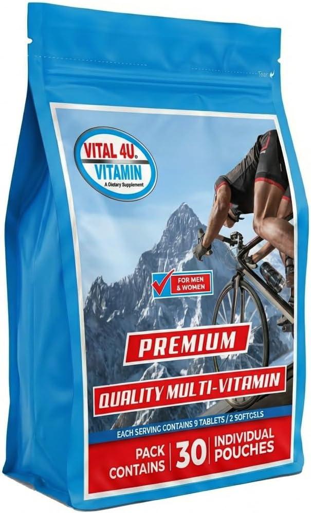 VITAL 4U Vitamin - Premium Multivitamin for Men and Women | Supports Immune System, Energy, Heart Health, and Body Functions Plus Sports Nutrition with Joint Support - 30 Servings