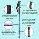 Aihoye Hiking Trekking Poles, 2 Pack Collapsible, Lightweight, Anti Shock, Walking Sticks, Adjustable Hiking Pole for Men and Women, 25-52"