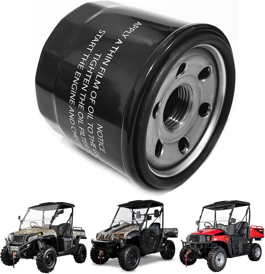 Chikia Hisun Axis Oil Filter Replacement for Hisun UTV ATV 400 500 700 250 450 550 750 Sector Vector Coleman,Massimo,Bennche,Cub Cadet 503-01156,BMS Ranch Pony stallion 500 600
