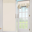 Blackout Curtains for French Doors - Thermal Insulated Tricia Door Window Curtain for Patio Door, Self Stick Tie Up Shade Energy Efficient Double Door Blind, 26 x 68 Inches, 1 Panel, beige