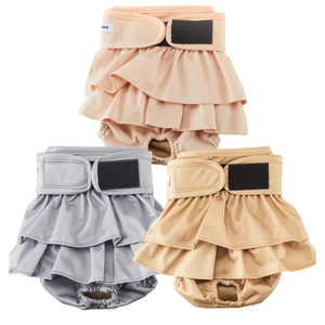 Reusable Dog Diapers Female Washable, Premium Doggie Diaper for Dogs, Pack of 3, Highly Absorbent Small Dog Diaper for Heat, Incontinence and Puppy Training (S)