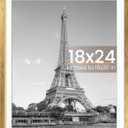 upsimples 18x24 Picture Frame, Display Pictures 16x20 with Mat or 18 x 24 Without, Wall Hanging Poster Frames, Bronze, 1 Pack