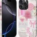 DAIZAG Case for iPhone 15 Pro Max [Compatible with Magsafe] for Girl Women Scratch Resistant Shockproof Coquette Case, Christian Preppy Collage God