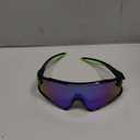 RIVBOS Youth Baseball Sunglasses for Kids(Boys&Girls) Polarized UV Protection Cycling Glasses RYS008 (Blackgreen Frame/Bluegreen Gradient Lens)