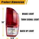 Boine Tail Light Compatible With 2016 2017 2018 2019 2020 Toyota Tacoma Pickup Driver and Passenger Side Rear Light Brake Lamps