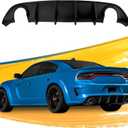 Rear Diffuser for 2015-2024 Charger SRT Rear Bumper Lip Diffuser Non-Widebody Models Charger RT GT Scat Pack SRT Daytona Matte Black