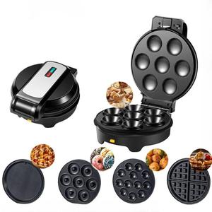 1000W Mini Donut Maker Machine for Holiday, 5 Types of Interchangeable Sandwich Machines Perfect for Breakfast, Snacks, Desserts & More
