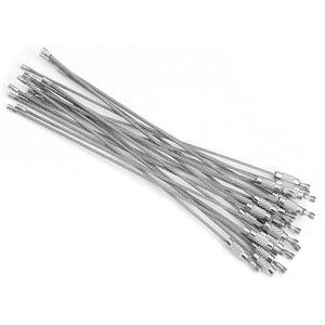 Stainless Steel Wire Keychains, Durable Cable Key Rings, Heavy Duty, 20 Pack, 5.9 Inch, Silver for Everyday Use