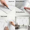 20 PCS 23.6x11.8 (1x2 FT) Peel and Stick Marble PVC Wall Panels, Interlocking Waterproof Kitchen Backsplash Tiles, Self-Adhesive Wall Covering, Easy DIY Decorative Wall Panels,White