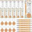 Droutti 24 Sets Easter Pens Bulk Easter Christian Gifts Christian Keychains Religious Blessing Bookmarks Easter Appreciation Gifts for Employee Coworkers Staff Spring Party Favors Religious Gift