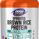NOW Sports, Brown Rice Protein, Soy-Free, Unflavored Powder, 2 lbs (EXP 03/01/28)