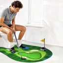 Toilet Golf Game, Mini Golf That Can Be Played in The Bathroom - Wonderful Toilet Time, Gag Gifts,Funny White Elephant Gift, Prank Gift for Dad Husband, Boyfriend, Men