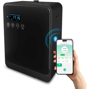 Waterless Essential Oil Diffuser 2000 Sq Ft, Cold Air Oil Scent Diffusers with Timer 250ml, Bluetooth App Control Aromatherapy Diffuser Machine for Home, Office, Hotel (Black)