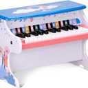 Wooden Kids Piano Keyboard, Mini Piano Toys with 25 Keys Digital Piano for Kids 3+ Years, Gifts Educational Musical Instruments for Girls and Boys, Large