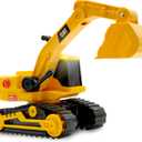 Cat Construction Power Haulers Excavator - Motion Drive Technology and Lights & Sounds Toy Truck for Kids Ages 3+, Durable Yellow Construction Vehicle