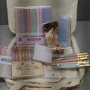 WEMATE 76 PCS Bible Study Supplies with Case, 15 No Bleed Highlighters and Pens, Washi Tape, Transparent Sticky Notes, Prayer Cards, Annotation Journaling Kit Christian Gift for Women