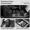 Center Console Organizer Tray for Tesla Model Y Juniper Accessories 2025 2026 & for Tesla Model 3 Highland Accessories 2024 2025 2026 [Slide Smoothly & US Patent] Sunglasses Cup Holder Black