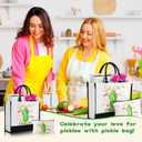 Kacctyen Pickle Gifts for Women Pickle Canvas Tote Bags Portable Cosmetic Bags Makeup Zipper Pouch and Canvas for Woman Daughter Sister Teenagers Friend Shopping Gym