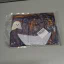 Women Halloween Shirt Funny Pumpkin Face Graphic Tees Autumn Casual V-Neck Fall Short Sleeve Loose Tops (L)