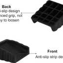 6pcs Door Stopper, 2 Styles Small TPR Rubber Doorstops Wedge Bidirectional Anti-Slip Spacecraft Indoor Bottom Stop Weight Prop Hold Keep Open Works on All Floor Types Home & Office Use (Black)