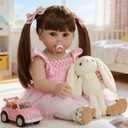 SCOM Lifelike Reborn Dolls Girl -20 Inch Realistic Baby Doll Newborn Baby DollsLifelike Baby Doll Silicone Toddler Clothes Gift Set for Age 3+