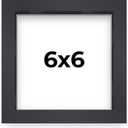 6x6 Shadow Box Frame Contemporary Black Finish | 3/4" Depth of Usable Space| Interior Size 6x6 Inches| UV Resistant Acrylic, Acid-Free Backing, Wall Hangers | Made in USA