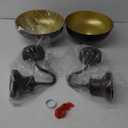 Outdoor Gooseneck Barn Lights Outdoor Wall Sconces Farmhouse Exterior Wall Mount Light Vintage Wall Lighting Fixture Industrial Bronze Lantern for Porch Entryway Garage Patio, 2 Pack (02RZ007-2 PACK(Not Dusk to Dawn), Orb+Gold)