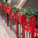 Large Velvet Christmas Bow 23.6x15.7 Inch Vintage Christmas Tree Topper Bows Christmas Staircase Wreath Bows for Xmas Fireplace Decoration (6, Red)